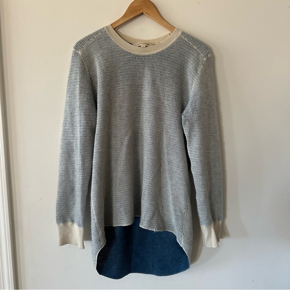Marc Jacobs Gray and Cream Crew Neck Sweater